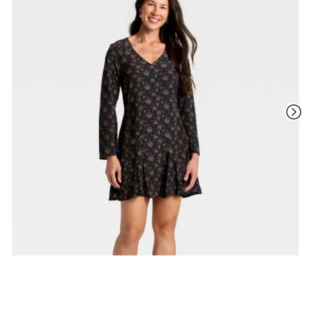 Women’s Medium - Universal Thread Navy Blue Floral Mini Dress